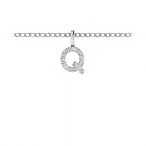Diamond Pavé Letter Charm Q