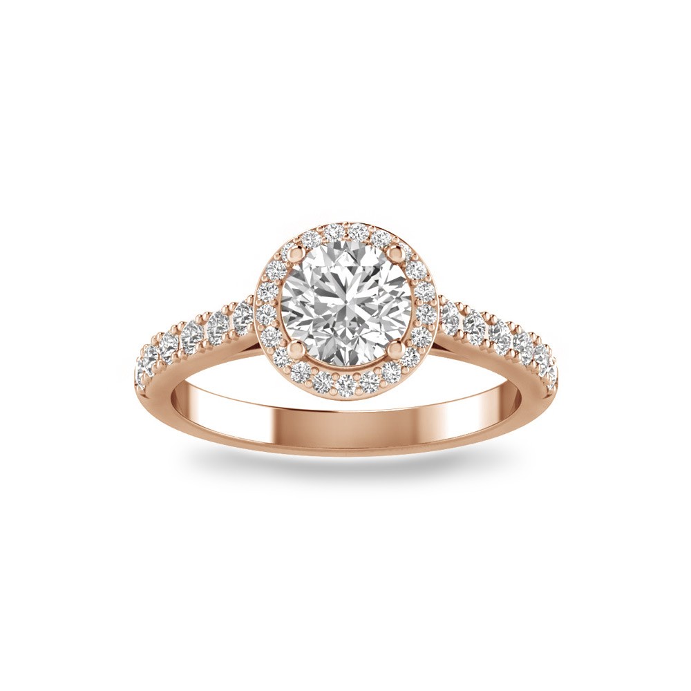 Pave Halo Engagement Ring Setting