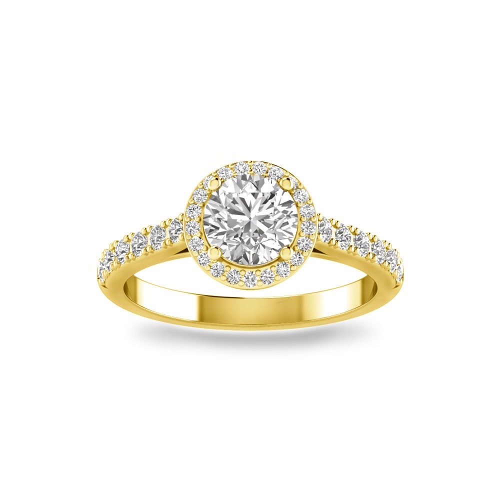 Pave Halo Engagement Ring Setting