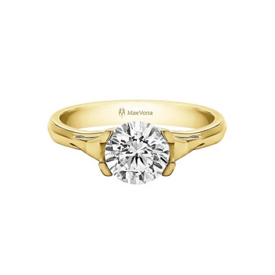 1 Ct Round Moissanite Eorsa Solitaire Engagement Ring