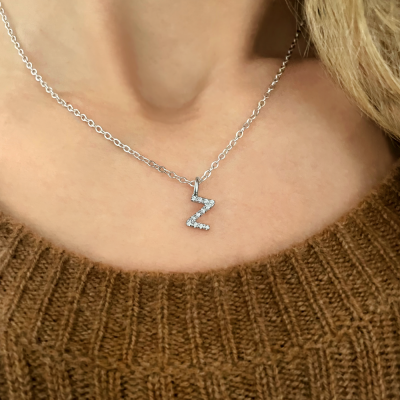 Diamond Pavé Letter Charm Q