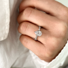 1.64 Ctw Oval Lab Diamond Twisted Vine Engagement Ring, IGI Certified