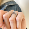 3 Ctw Lab Diamond Round, Oval & Pear Toi et Moi Three Stone Ring