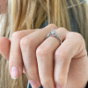1 Ct Oval Lab Diamond & .18 Ctw Round Diamonds Trio Cluster Engagement Ring
