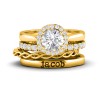 Diamond Halo Twine Personalized Engagement Ring Stack