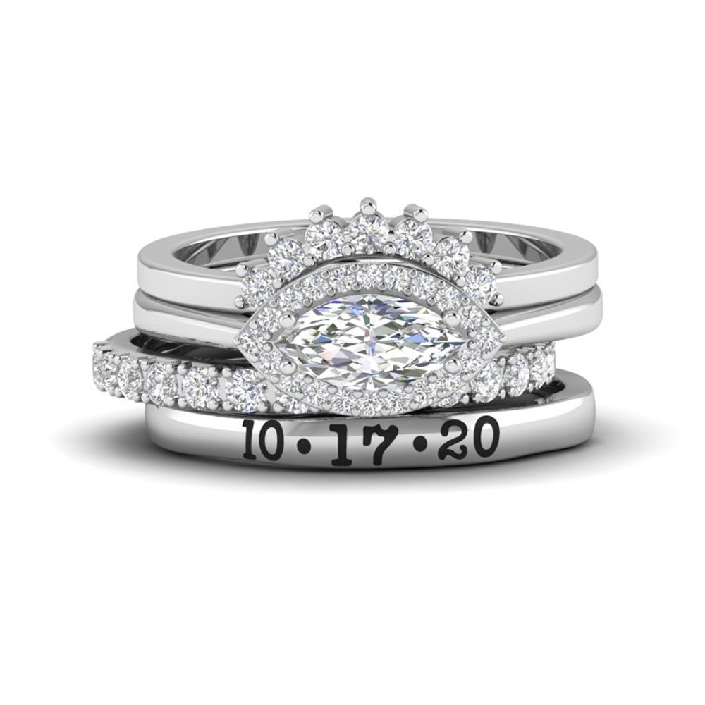 Eye Love It Moissanite Ring Stack