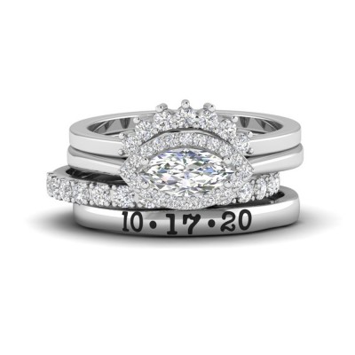 Eye Love It Moissanite Ring Stack