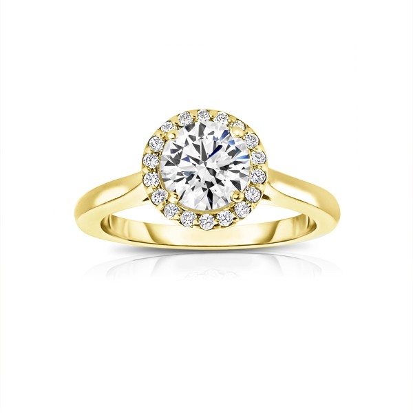 .60 Ct Round Lab Diamond & .10 Ctw Diamond Halo Engagement Ring