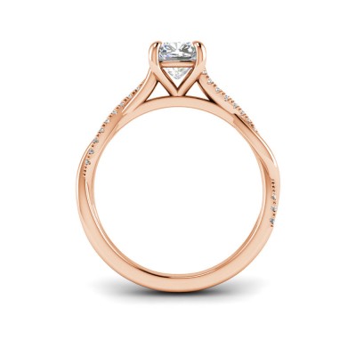 2 Ct Oval Moissanite & .42 Ctw Diamond Gala Hidden Halo Engagement Ring
