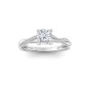 1.14 Ctw Elongated Cushion CZ Twisted Vine Engagement Ring