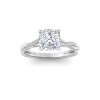 3.14 Ctw Elongated Cushion CZ Twisted Vine Engagement Ring