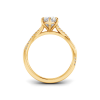 1 Ct Round Lab Diamond Split Shank Solitaire Ring