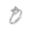 2.64 Ctw Elongated Cushion CZ Twisted Vine Engagement Ring