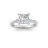 1.14 Ctw Princess Lab Diamond Twisted Vine Engagement Ring, IGI Certified