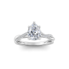 2 Ct Pear Lab Diamond & 0.14 Ctw Diamond Twisted Vine Engagement Ring