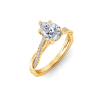 1.64 Ctw Oval Lab Diamond Twisted Vine Engagement Ring, IGI Certified