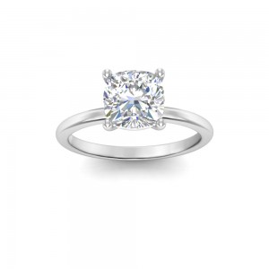 2 Ct Elongated Cushion Lab Diamond Solitaire Engagement Ring
