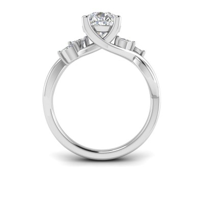 1 Ct Round Moissanite Oronsay Solitaire Engagement Ring