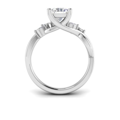 1 Ct Round Moissanite Eorsa Solitaire Engagement Ring