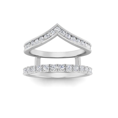 Channel Set Chevron & Pavé Band Ring Jacket