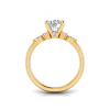 1.50 Ct Round Lab Diamond & .33 Ctw Diamond Trio Cluster Engagement Ring