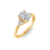 2 Ct Elongated Cushion Lab Diamond Solitaire Engagement Ring