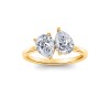 2 Ctw Double Pear Moissanite Toi et Moi Two Stone Ring