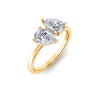 2 Ctw Double Pear Moissanite Toi et Moi Two Stone Ring
