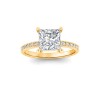 1 Ct Princess Lab Diamond & .16 Ctw Diamond Whisper Pavé Engagement Ring
