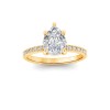 1 Ct Pear Lab Diamond & .16 Ctw Diamond Whisper Pavé Engagement Ring