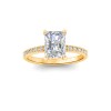 1 Ct Radiant Lab Diamond & .16 Ctw Diamond Whisper Pavé Engagement Ring