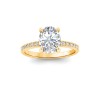 1 Ct Oval Lab Diamond & .16 Ctw Diamond Whisper Pavé Engagement Ring