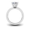2.5 Ct Cushion Moissanite Wide Band Solitaire Engagement Ring