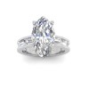 2.5 Ct Marquise Moissanite Wide Band Solitaire Engagement Ring