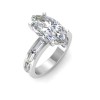 2.5 Ct Marquise Moissanite Wide Band Solitaire Engagement Ring