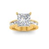 4 Ct Princess Lab Diamond Channel Set Baguette Engagement Ring