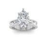 2.5 Ct Pear Colorless Lab Diamond Channel Set Baguette Engagement Ring