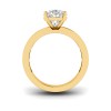 4 Ct Pear Lab Diamond Channel Set Baguette Engagement Ring