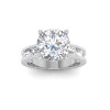 2.5 Ct Round Lab Diamond Channel Set Baguette Engagement Ring