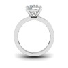 2.5 Ct Round Lab Diamond Channel Set Baguette Engagement Ring