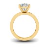 4 Ct Round Lab Diamond Channel Set Baguette Engagement Ring