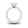 2.5 Ct Radiant Moissanite Wide Band Solitaire Engagement Ring