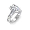2.5 Ct Oval Moissanite Wide Band Solitaire Engagement Ring
