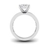 2.5 Ct Oval Moissanite Wide Band Solitaire Engagement Ring