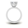 2.5 Ct Cushion Moissanite Wide Band Solitaire Engagement Ring