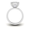 2.5 Ct Princess Lab Diamond Wide Band Solitaire Engagement Ring