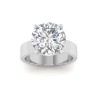 2.5 Ct Round Lab Diamond Wide Band Solitaire Engagement Ring