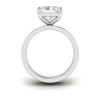 2.5 Ct Radiant Moissanite Wide Band Solitaire Engagement Ring