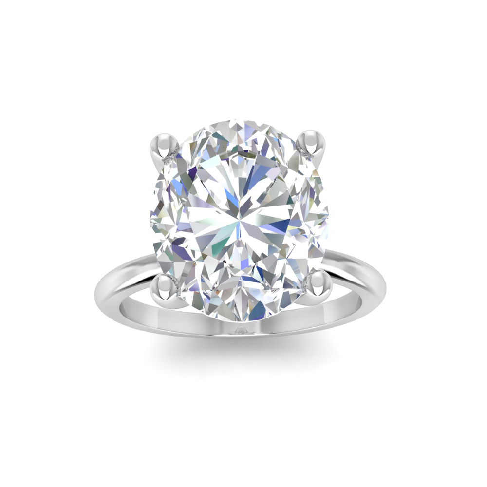 5 Ct Oval Moissanite Solitaire Ring