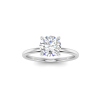 1 Ct Round Lab Diamond & .06 Ctw Diamond Secret Halo Solitaire Ring